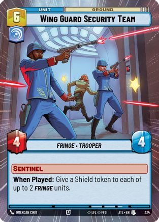 Wing Guard Security Team (Hyperspace) (334) [Jump to Lightspeed] Star Wars: Unlimited Single Disney
