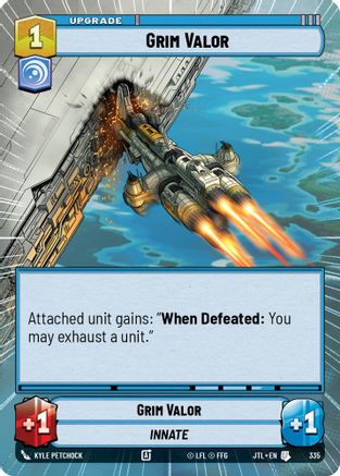 Grim Valor (Hyperspace) (335) [Jump to Lightspeed] Star Wars: Unlimited Single Disney