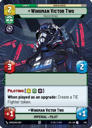 Wingman Victor Two - Mauler Mithel (Hyperspace) (346) [Jump to Lightspeed] Star Wars: Unlimited Single Disney