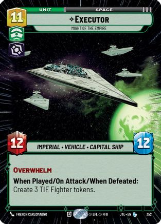 Executor - Might of the Empire (Hyperspace) (352) [Jump to Lightspeed] Star Wars: Unlimited Single Disney