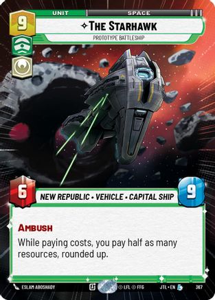 The Starhawk - Prototype Battleship (Hyperspace) (367) [Jump to Lightspeed] Star Wars: Unlimited Single Disney