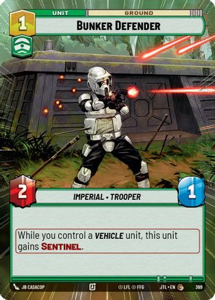 Bunker Defender (Hyperspace) (369) [Jump to Lightspeed] Star Wars: Unlimited Single Disney