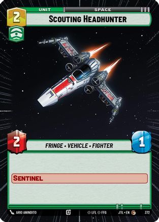 Scouting Headhunter (Hyperspace) (372) [Jump to Lightspeed] Star Wars: Unlimited Single Disney