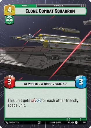 Clone Combat Squadron (Hyperspace) (377) [Jump to Lightspeed] Star Wars: Unlimited Single Disney