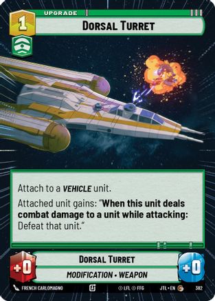 Dorsal Turret (Hyperspace) (382) [Jump to Lightspeed] Star Wars: Unlimited Single Disney