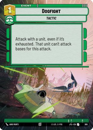 Dogfight (Hyperspace) (385) [Jump to Lightspeed] Star Wars: Unlimited Single Disney