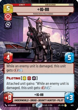 IG-88 - Murderous Phlutdroid (Hyperspace) (403) [Jump to Lightspeed] Star Wars: Unlimited Single Disney