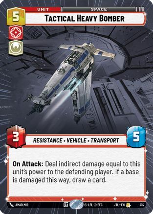 Tactical Heavy Bomber (Hyperspace) (414) [Jump to Lightspeed] Star Wars: Unlimited Single Disney