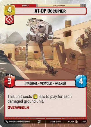 AT-DP Occupier (Hyperspace) (425) [Jump to Lightspeed] Star Wars: Unlimited Single Disney
