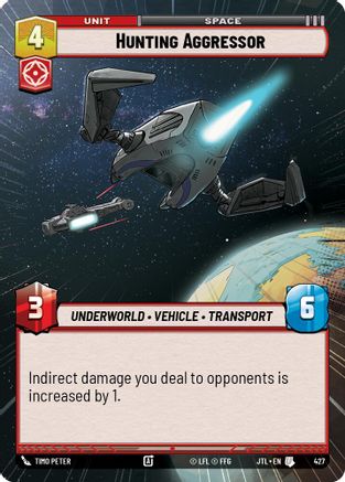 Hunting Aggressor (Hyperspace) (427) [Jump to Lightspeed] Star Wars: Unlimited Single Disney