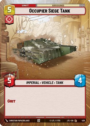 Occupier Siege Tank (Hyperspace) (429) [Jump to Lightspeed] Star Wars: Unlimited Single Disney