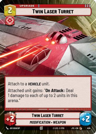 Twin Laser Turret (Hyperspace) (434) [Jump to Lightspeed] Star Wars: Unlimited Single Disney