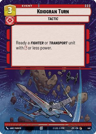 Koiogran Turn (Hyperspace) (441) [Jump to Lightspeed] Star Wars: Unlimited Single Disney