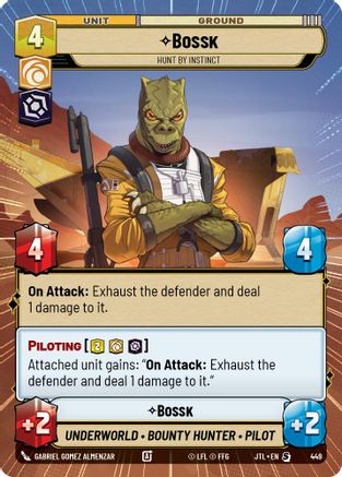 Bossk - Hunt By Instinct (Hyperspace) (449) [Jump to Lightspeed] Star Wars: Unlimited Single Disney