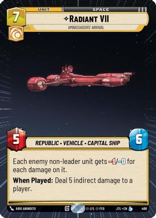 Radiant VII - Ambassadors' Arrival (Hyperspace) (488) [Jump to Lightspeed] Star Wars: Unlimited Single Disney