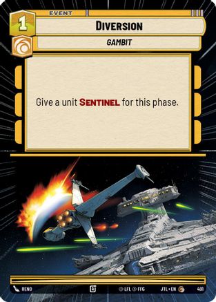 Diversion (Hyperspace) (491) [Jump to Lightspeed] Star Wars: Unlimited Single Disney