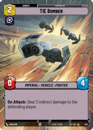 TIE Bomber (Hyperspace) (499) [Jump to Lightspeed] Star Wars: Unlimited Single Disney