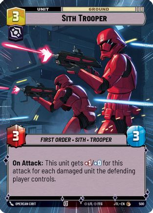 Sith Trooper (Hyperspace) (500) [Jump to Lightspeed] Star Wars: Unlimited Single Disney