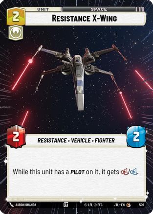 Resistance X-Wing (Hyperspace) (509) [Jump to Lightspeed] Star Wars: Unlimited Single Disney