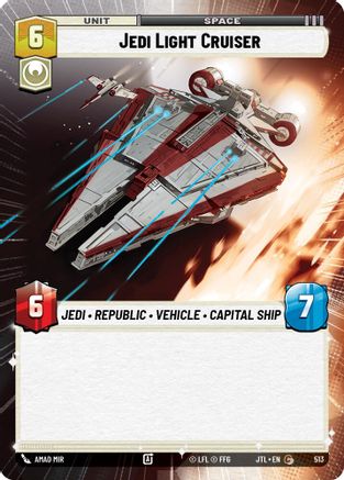 Jedi Light Cruiser (Hyperspace) (513) [Jump to Lightspeed] Star Wars: Unlimited Single Disney