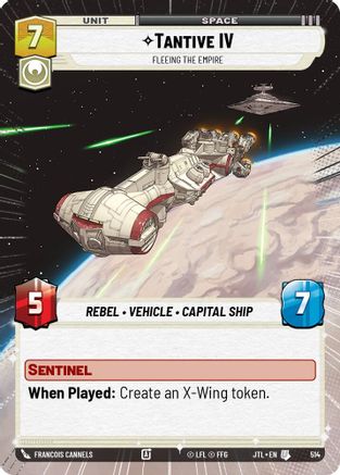Tantive IV - Fleeing the Empire (Hyperspace) (514) [Jump to Lightspeed] Star Wars: Unlimited Single Disney