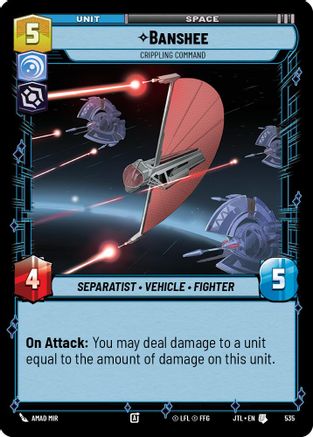 Banshee - Crippling Command (Foil) (535) [Jump to Lightspeed] Foil Star Wars: Unlimited Single Disney