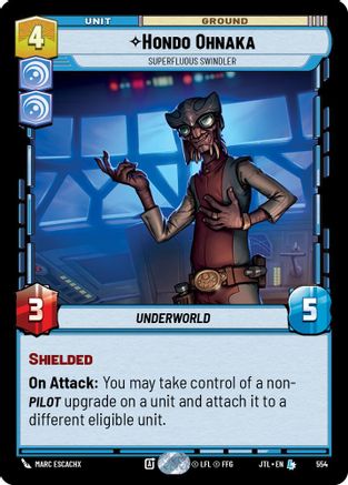 Hondo Ohnaka - Superfluous Swindler (Foil) (554) [Jump to Lightspeed] Foil Star Wars: Unlimited Single Disney