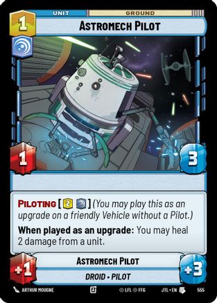 Astromech Pilot (Foil) (555) [Jump to Lightspeed] Foil Star Wars: Unlimited Single Disney