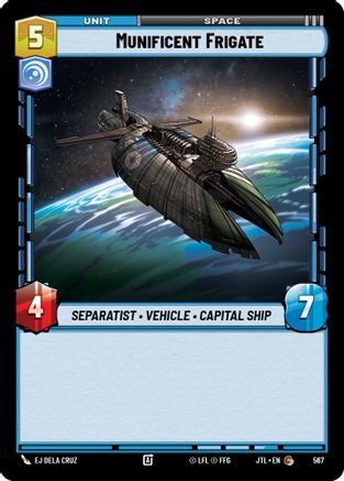 Munificent Frigate (Foil) (567) [Jump to Lightspeed] Foil Star Wars: Unlimited Single Disney