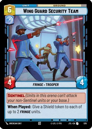 Wing Guard Security Team (Foil) (570) [Jump to Lightspeed] Foil Star Wars: Unlimited Single Disney