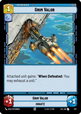 Grim Valor (Foil) (571) [Jump to Lightspeed] Foil Star Wars: Unlimited Single Disney