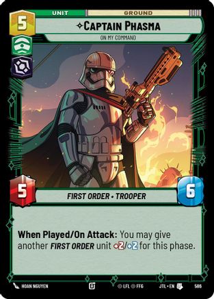 Captain Phasma - On My Command (Foil) (586) [Jump to Lightspeed] Foil Star Wars: Unlimited Single Disney