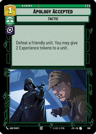Apology Accepted (Foil) (589) [Jump to Lightspeed] Foil Star Wars: Unlimited Single Disney