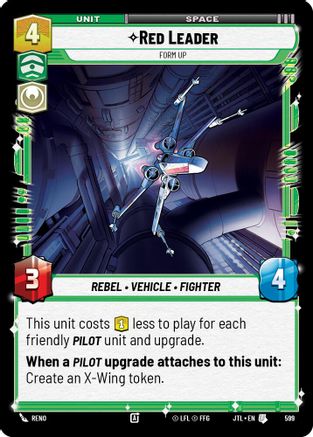 Red Leader - Form Up (Foil) (599) [Jump to Lightspeed] Foil Star Wars: Unlimited Single Disney