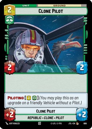 Clone Pilot (Foil) (606) [Jump to Lightspeed] Foil Star Wars: Unlimited Single Disney