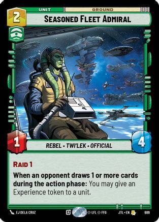 Seasoned Fleet Admiral (Foil) (609) [Jump to Lightspeed] Foil Star Wars: Unlimited Single Disney