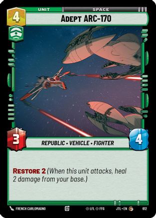 Adept ARC-170 (Foil) (612) [Jump to Lightspeed] Foil Star Wars: Unlimited Single Disney