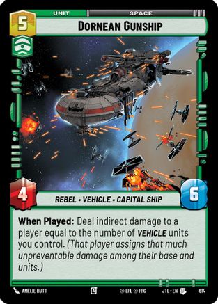 Dornean Gunship (Foil) (614) [Jump to Lightspeed] Foil Star Wars: Unlimited Single Disney