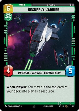 Resupply Carrier (Foil) (617) [Jump to Lightspeed] Foil Star Wars: Unlimited Single Disney