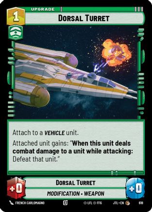Dorsal Turret (Foil) (618) [Jump to Lightspeed] Foil Star Wars: Unlimited Single Disney