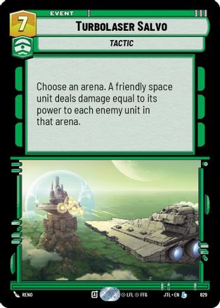 Turbolaser Salvo (Foil) (629) [Jump to Lightspeed] Foil Star Wars: Unlimited Single Disney