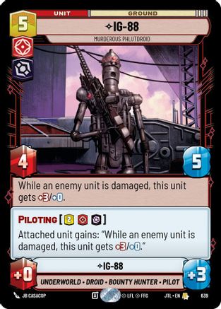 IG-88 - Murderous Phlutdroid (Foil) (639) [Jump to Lightspeed] Foil Star Wars: Unlimited Single Disney