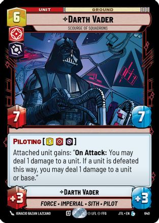 Darth Vader - Scourge of Squadrons (Foil) (640) [Jump to Lightspeed] Foil Star Wars: Unlimited Single Disney