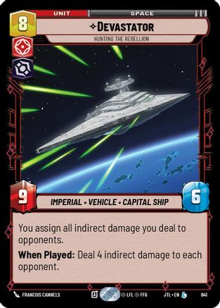 Devastator - Hunting the Rebellion (Foil) (641) [Jump to Lightspeed] Foil Star Wars: Unlimited Single Disney