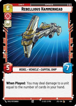 Rebellious Hammerhead (Foil) (651) [Jump to Lightspeed] Foil Star Wars: Unlimited Single Disney