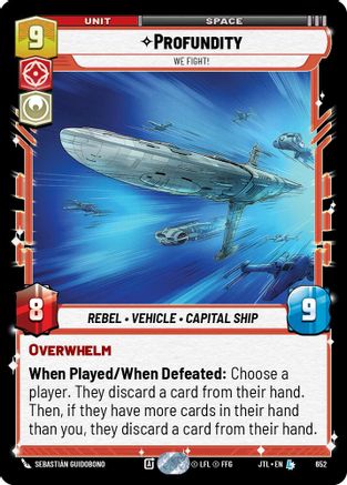 Profundity - We Fight! (Foil) (652) [Jump to Lightspeed] Foil Star Wars: Unlimited Single Disney