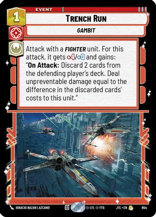 Trench Run (Foil) (654) [Jump to Lightspeed] Foil Star Wars: Unlimited Single Disney