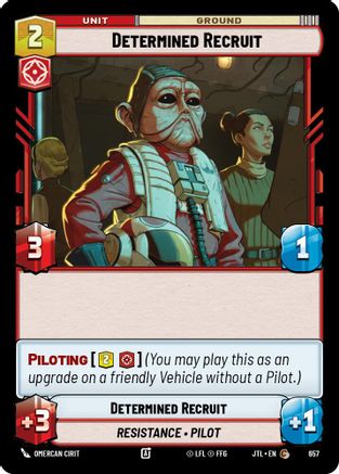 Determined Recruit (Foil) (657) [Jump to Lightspeed] Foil Star Wars: Unlimited Single Disney