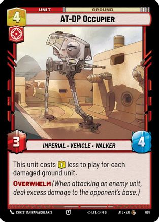 AT-DP Occupier (Foil) (661) [Jump to Lightspeed] Foil Star Wars: Unlimited Single Disney