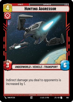 Hunting Aggressor (Foil) (663) [Jump to Lightspeed] Foil Star Wars: Unlimited Single Disney
